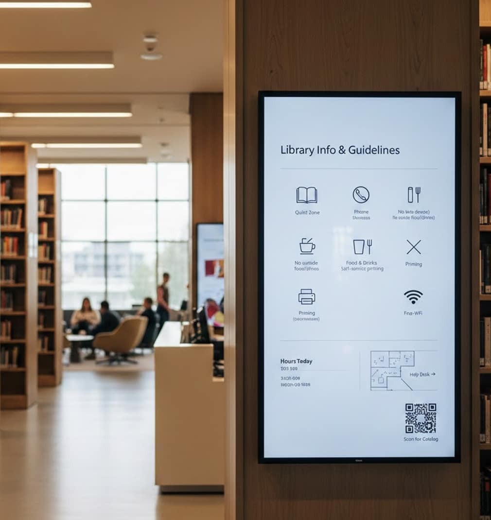 Library digital signage