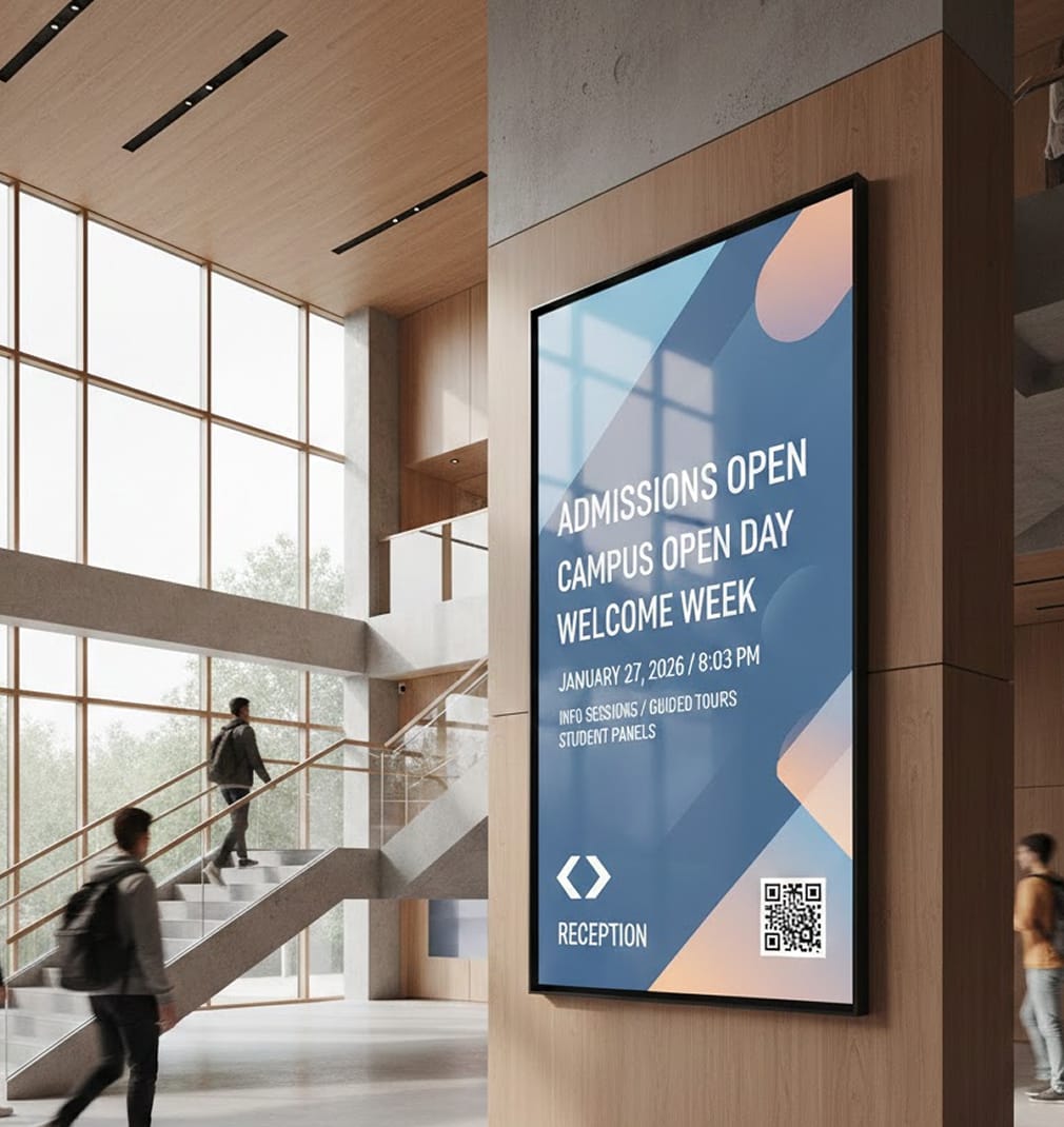 Campus digital signage