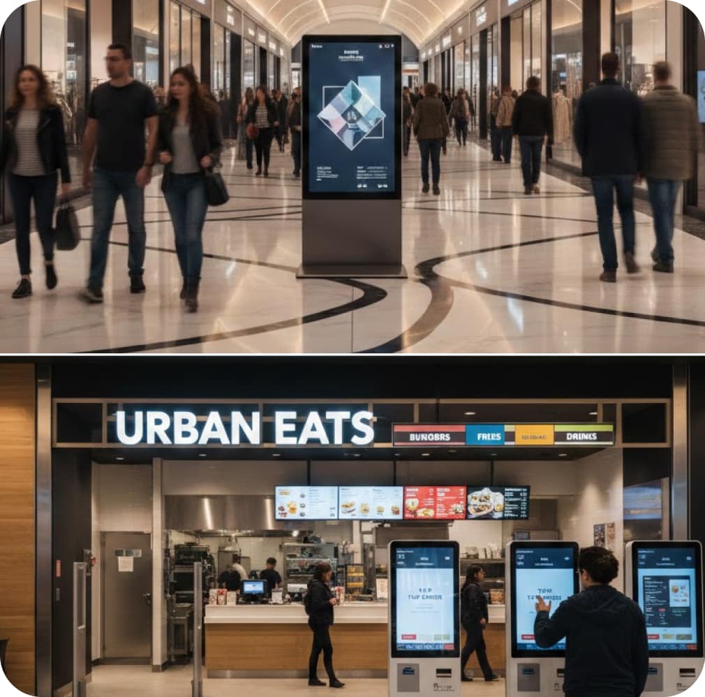 Shopping mall digital signage