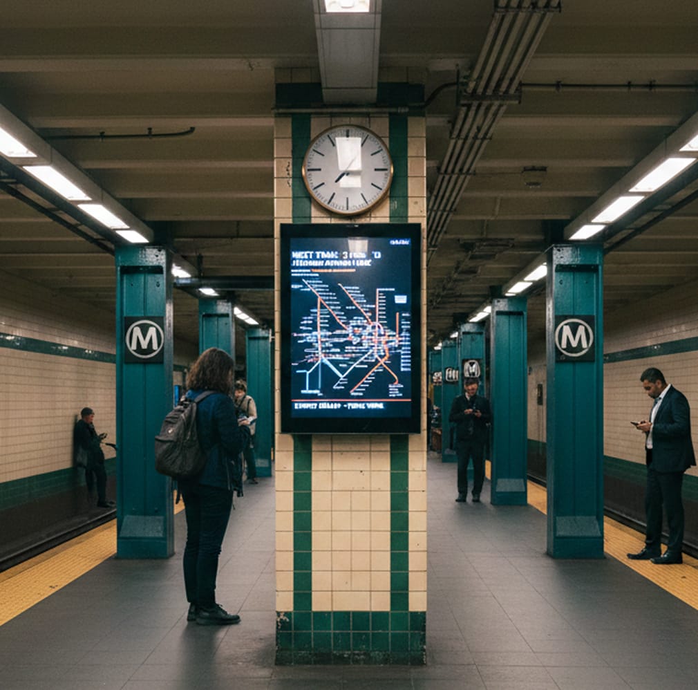 Transportation digital signage