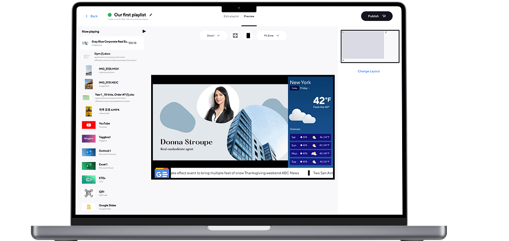 How to Split Screen to the Zones on Digital Signage | AIScreen