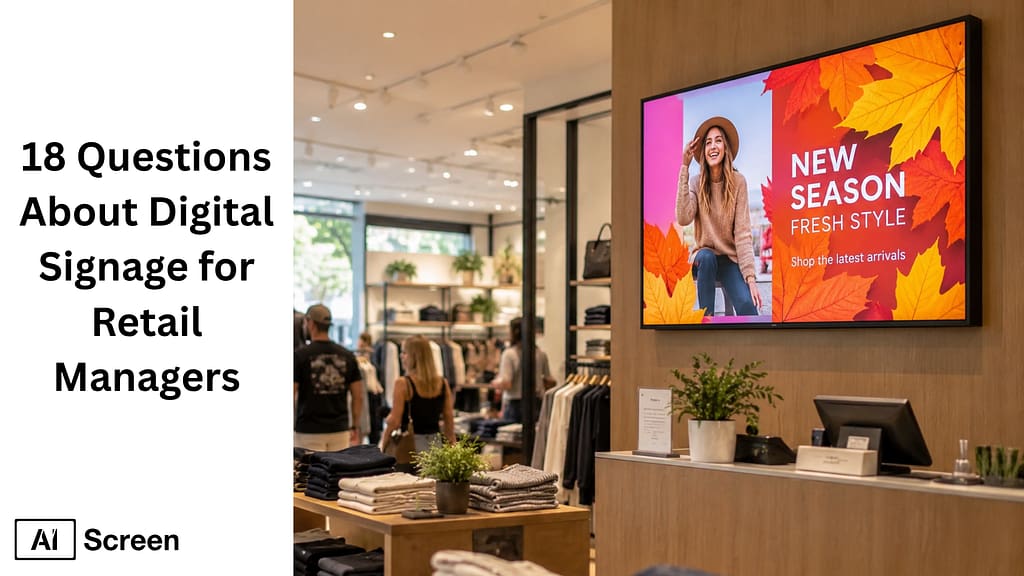 18 questions about digital signage for retail managers