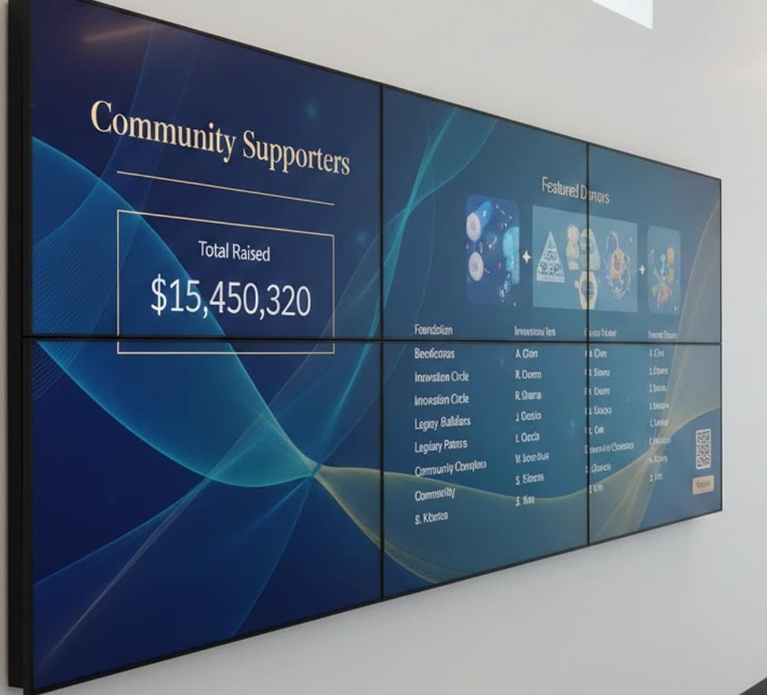 Digital donor wall