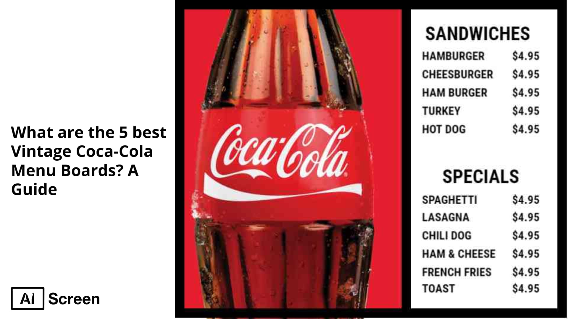 5 best Vintage Coca-Cola Menu Boards