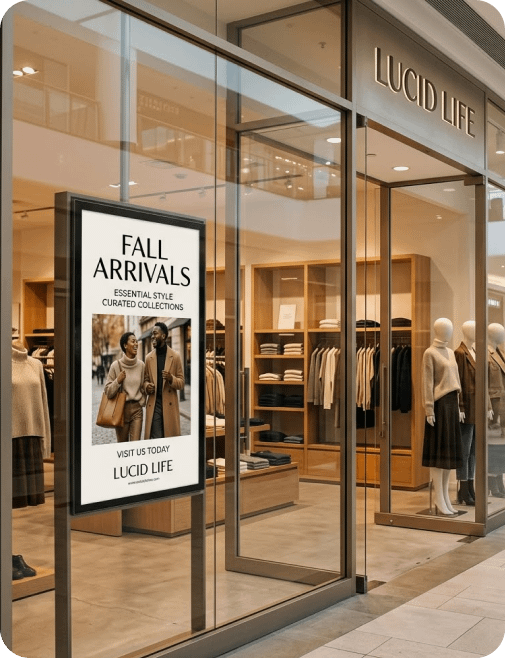 Storefront digital signage