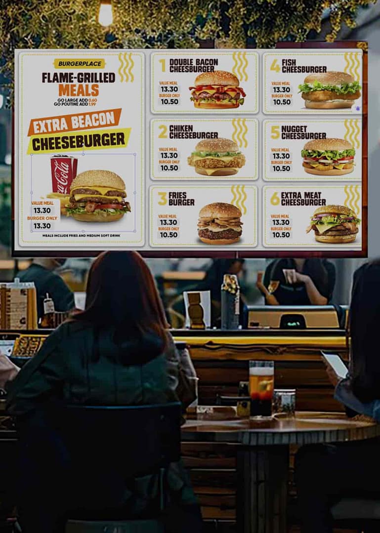 Digital Menu Boards for Restaurants