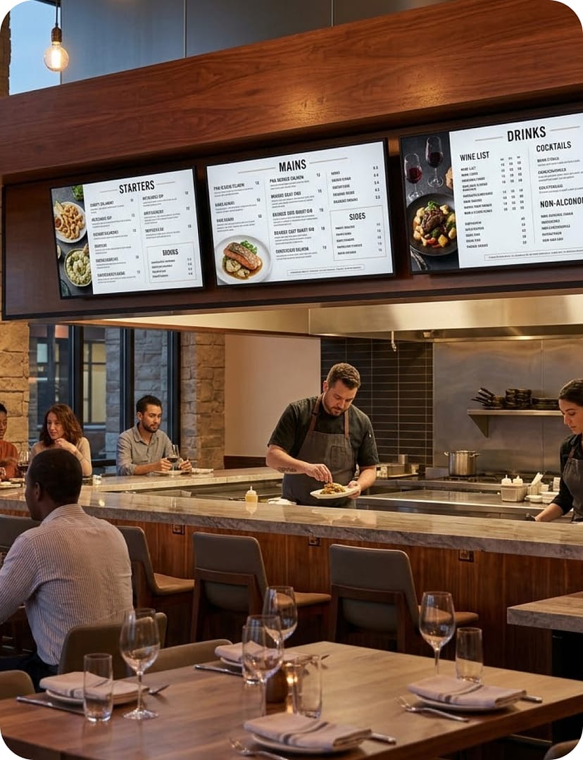 Digital Menu Boards for Restaurants