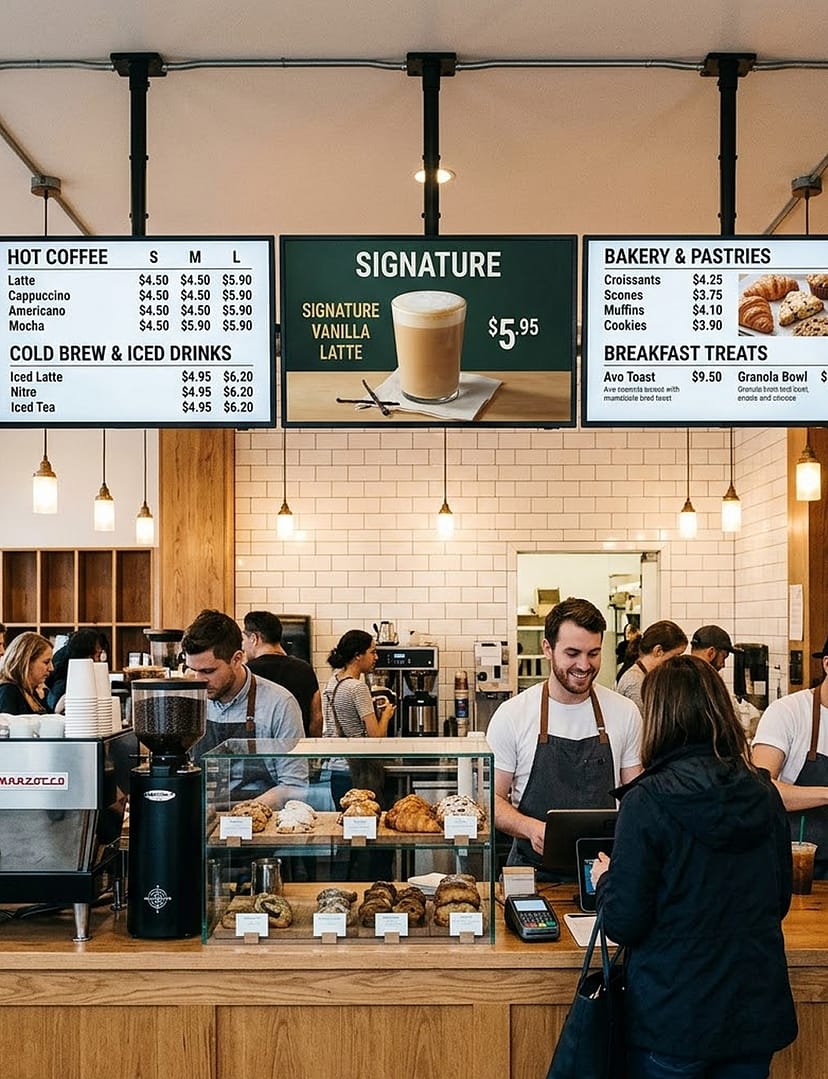 Digital Menu Boards for Coffee Shops