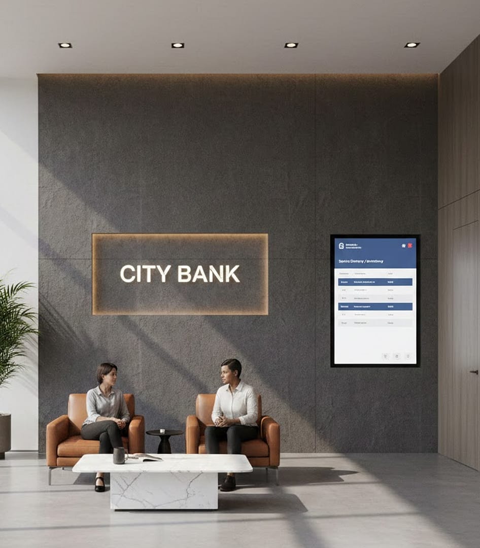 Digital Signage for Banks
