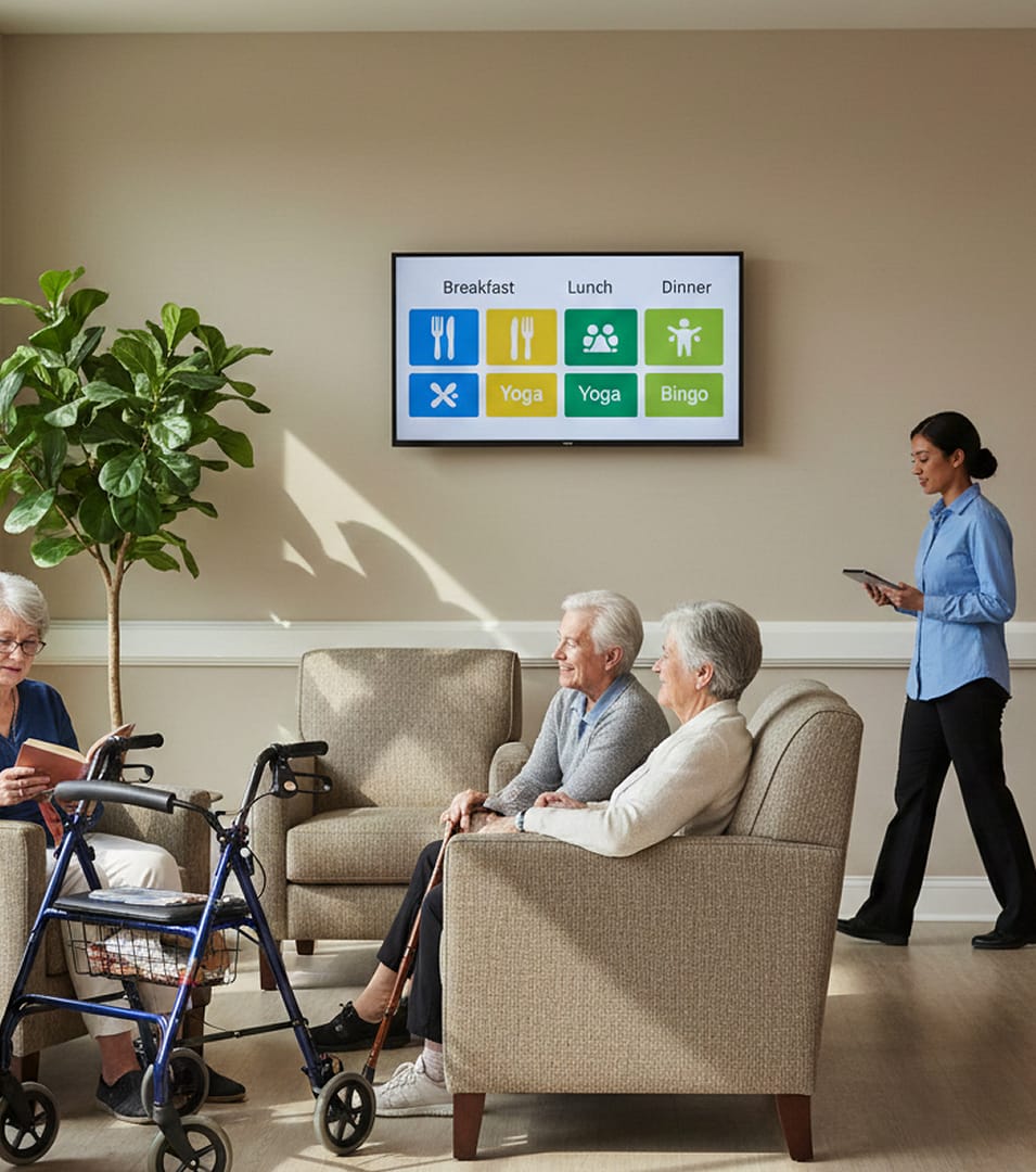 Senior living digital signage