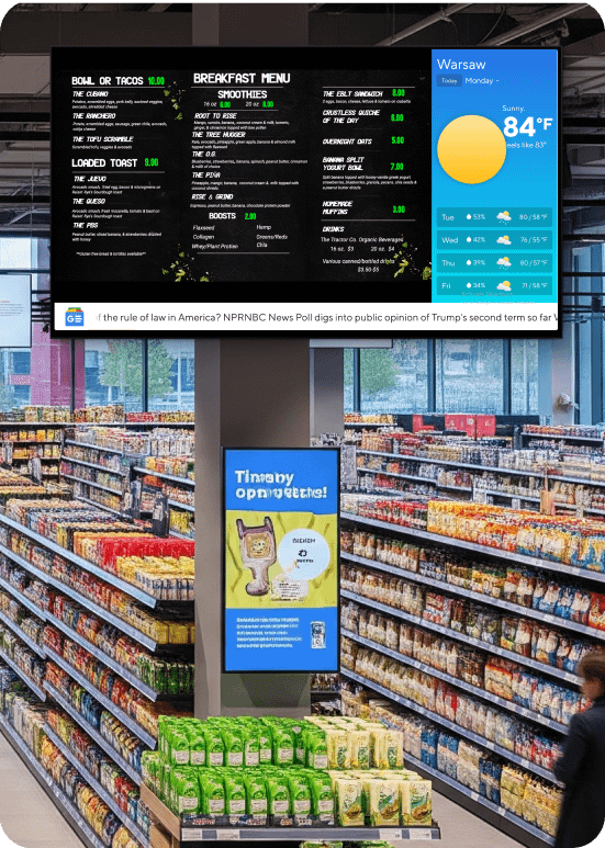 Digital Signage for Grocery Store & Supermarket