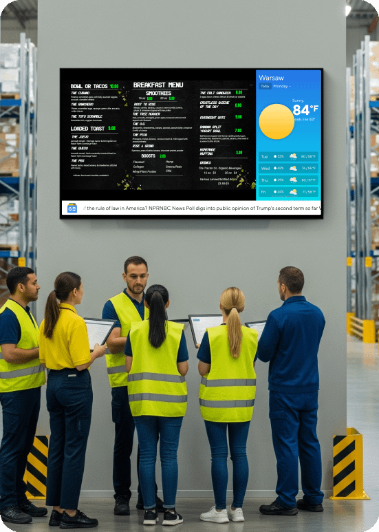 Digital signage for Logistics