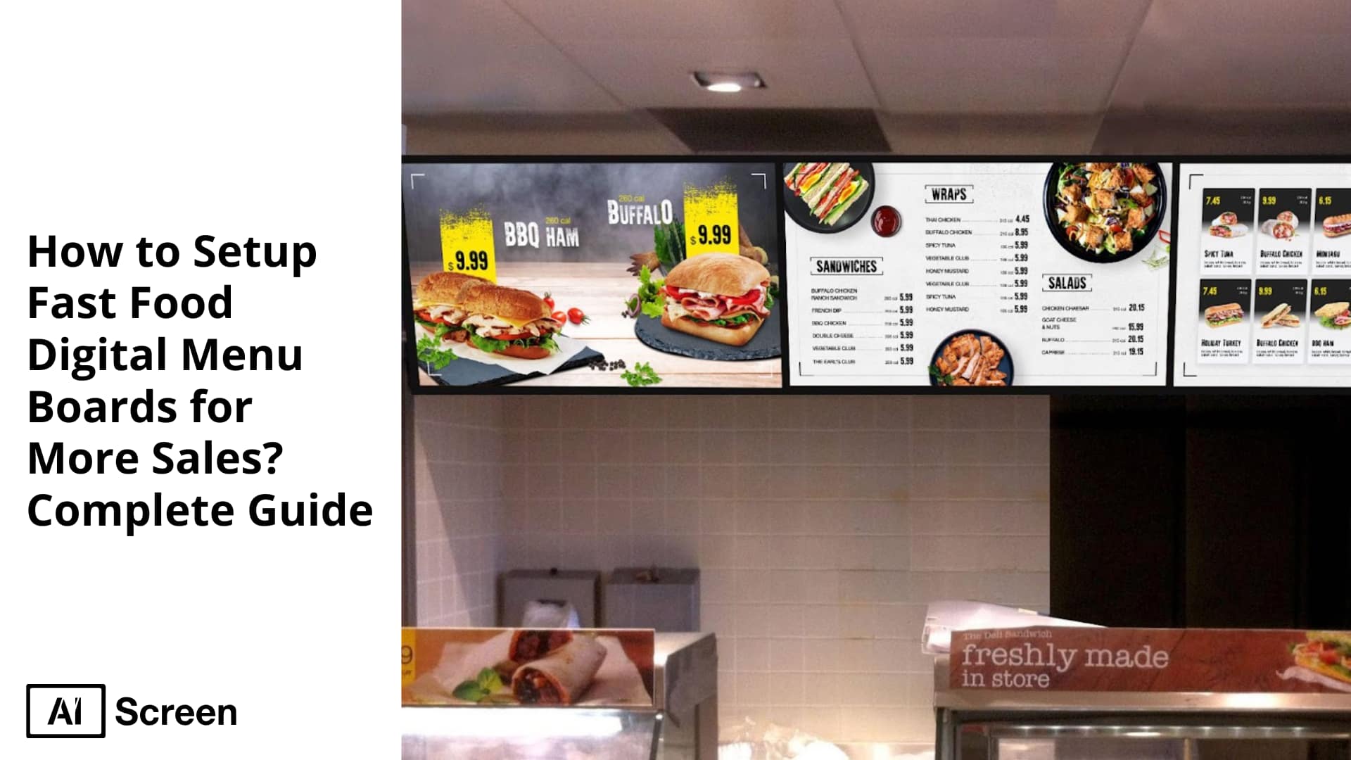 How to Set Up Fast Food Digital Menu Boards for More Sales? Step-by ...