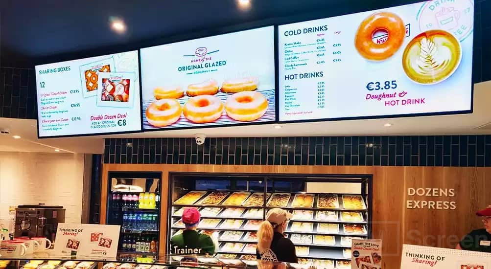 Digital Signage Menu Board with average order value