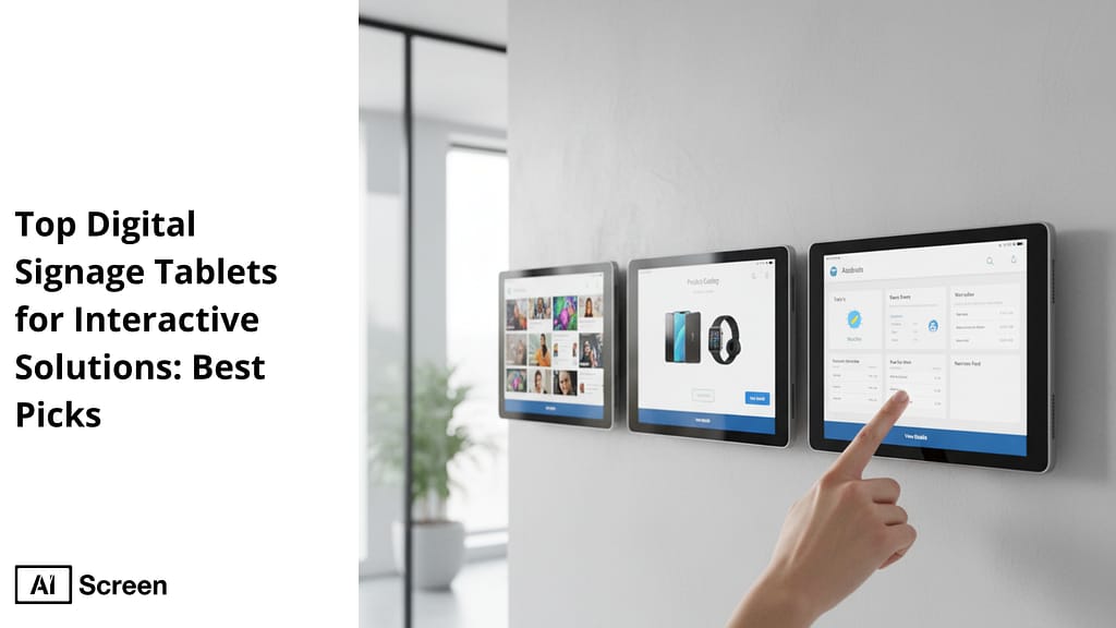 best digital signage tablets for interactive solutions