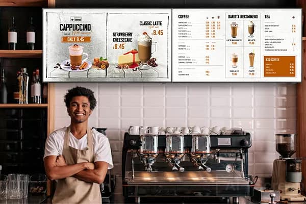 coffee shop menu board layout