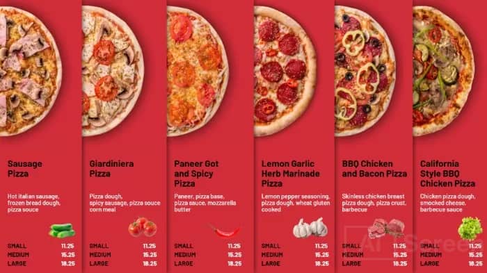 Pizza Digital Menu Board
