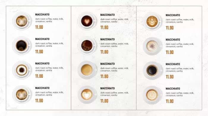 Coffee Shop Digital Menu Board
