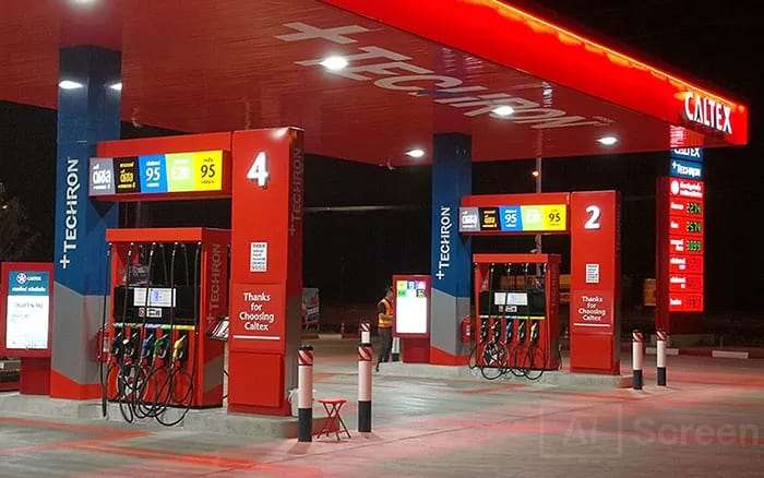 gas station digital signage with great content to increase sales