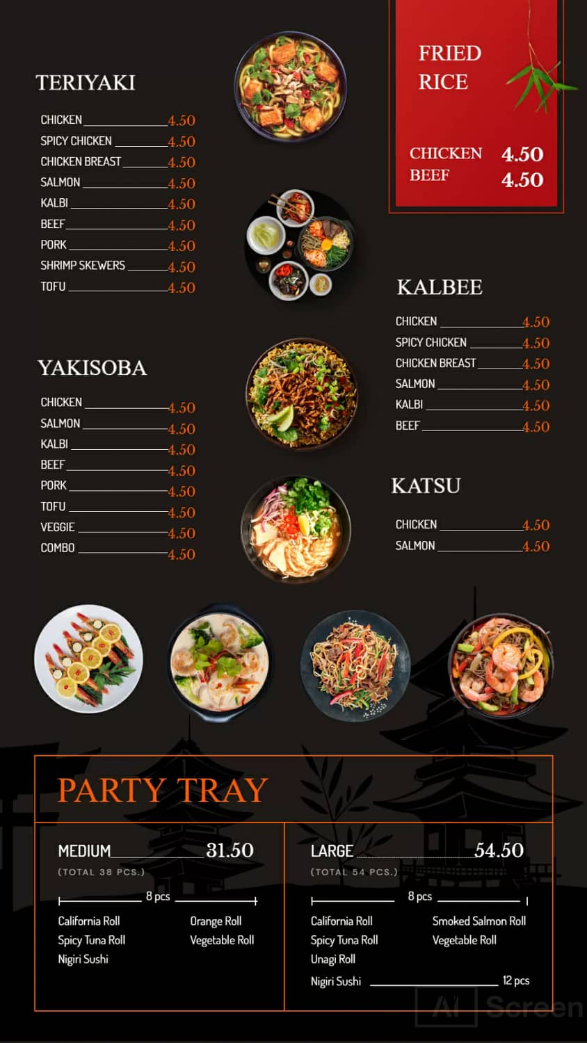 Teriyaki Menu V Dark