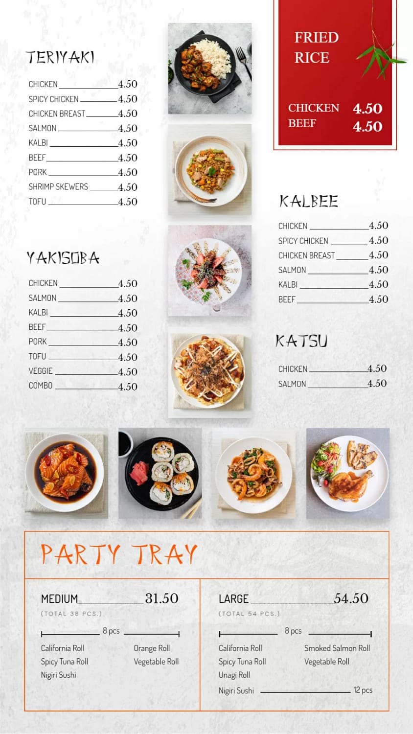 Asian Menu V Light
