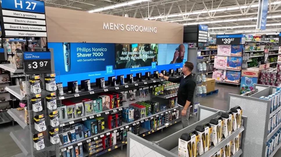 Walmart digital sign for users and customers