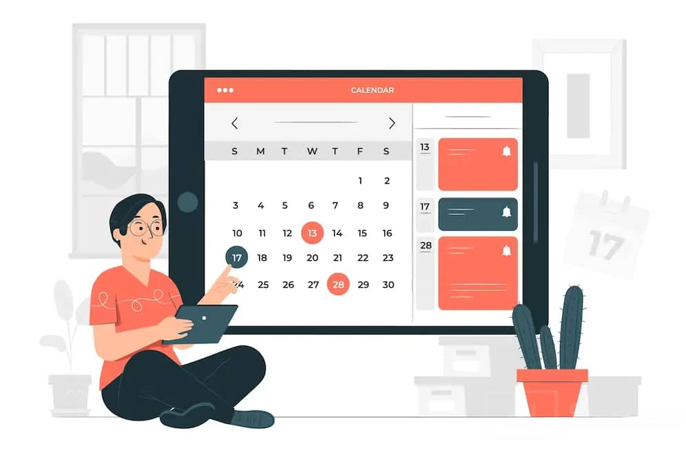 online meeting calendar widget