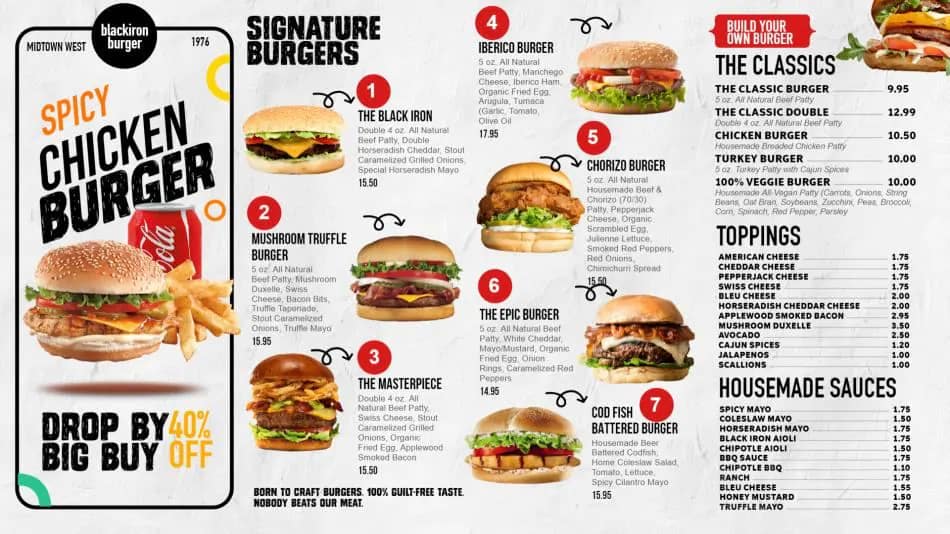 21 Best Burger Board Menu to Skyrocket Your Sales of 2023 - AIScreen