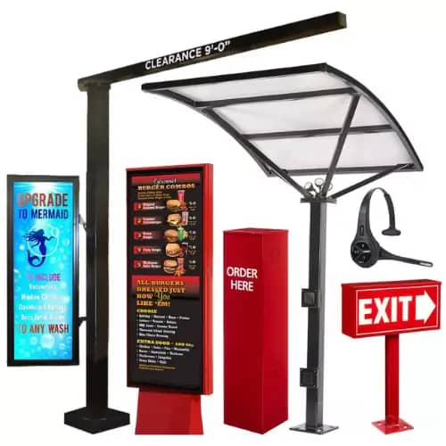 drive thru digital screen complete accessories for food company