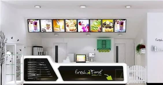 multiple screen digital signs for easy updating of menu templates