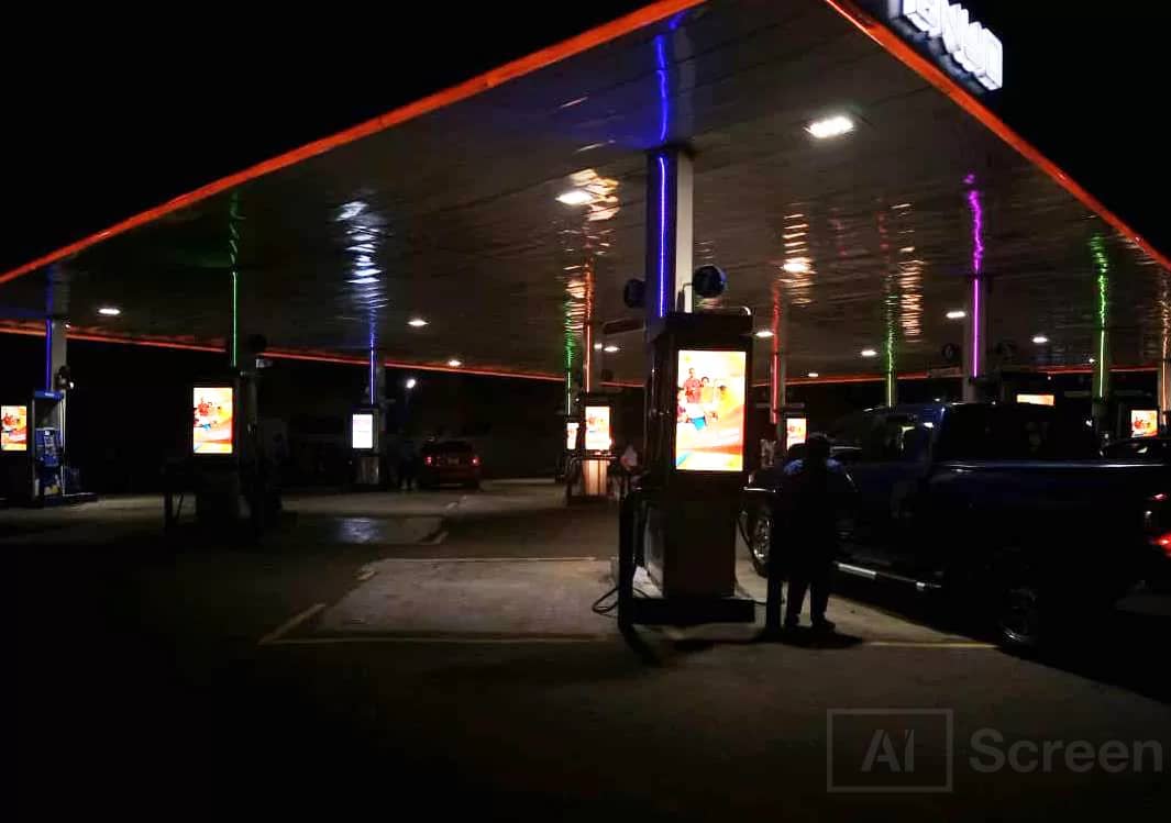 gas station digital signage for counter deals and gas prices