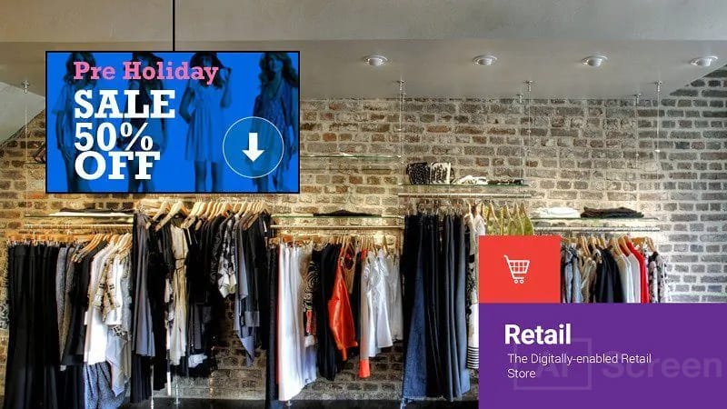 retail digital signage solution and digital display