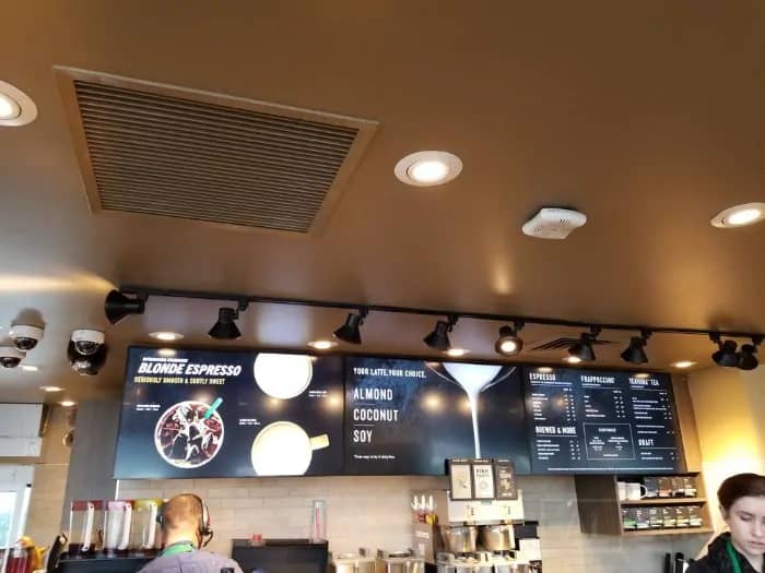 Digital Menu Board Display, Starbucks shop
